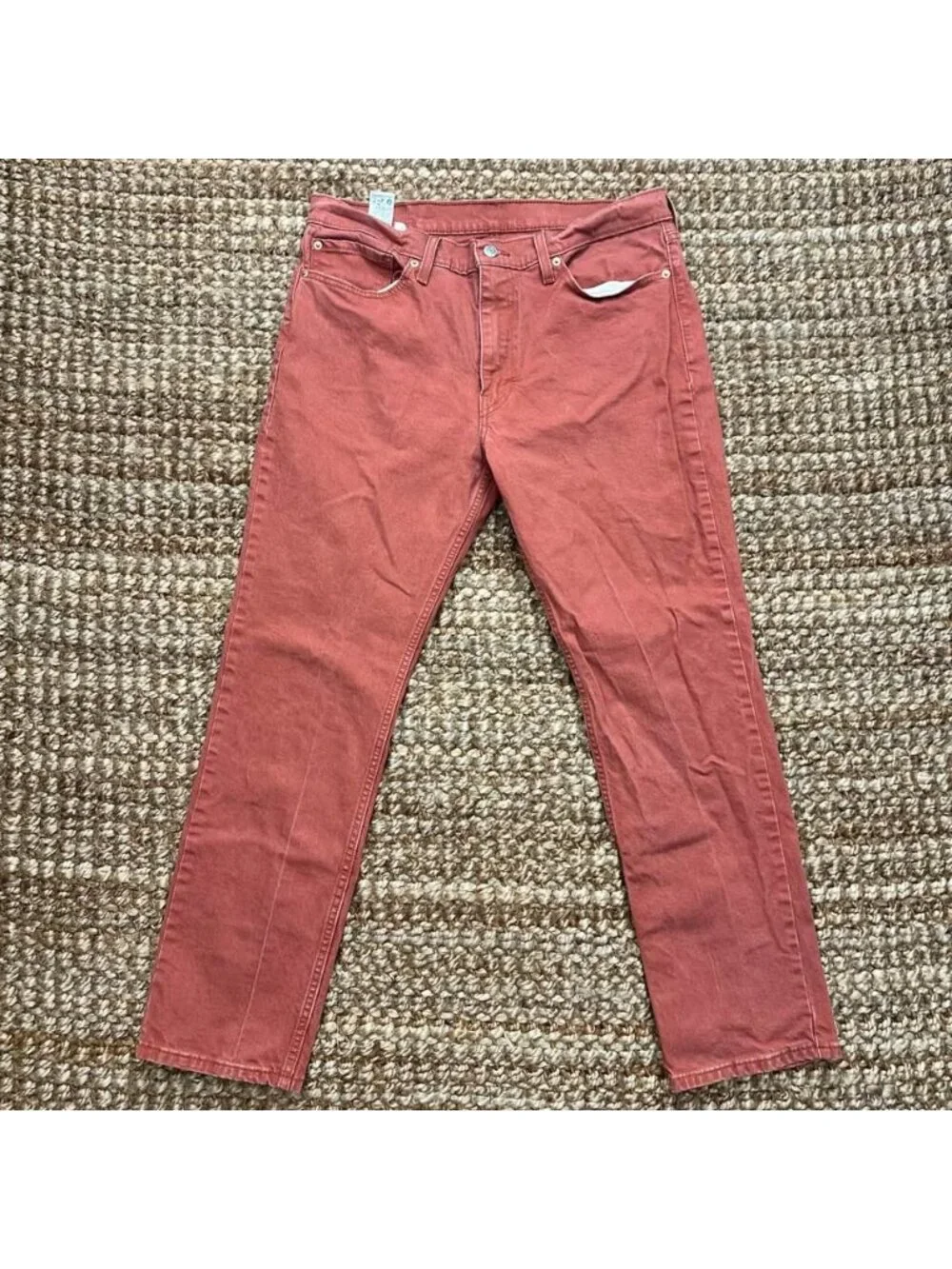 Levis 511 Mens Slim Fit Pants Coral Pink Red Denim Jeans W36 L30